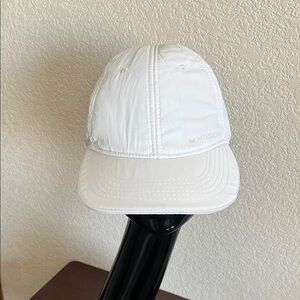 MISSION Brand lightweight hat white adjustable strap-back cap
